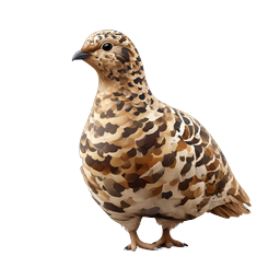 Spotted Quail Bird Realistic Wildlife Icon