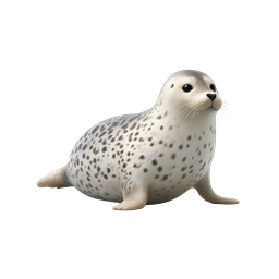 Ícone de filhote de foca malhada - Vida selvagem marinha realista