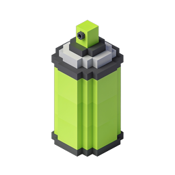 Spray Paint Can Isometric Icon | 3D Voxel Design