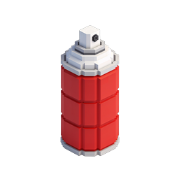 Isometric Spray Paint Can Icon - 3D Voxel Art
