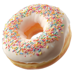 Colorful Sprinkled Donut Icon | Sweet Bakery Pastry Dessert