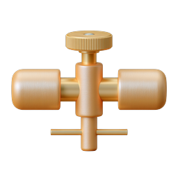 Brass Sprinkler Valve 3D Icon - Irrigation Control