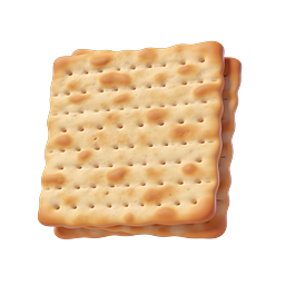 正方形クラッカーの積み重ね 3Dアイコン | リアルなスナック菓子