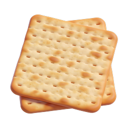 Square Crackers Icon - Realistic Snack Food Design