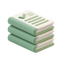 Stack of Books 3D Icon | Isometric Educational Icon