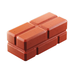 Stacked Brick Blocks 3D Icon - Construction Material