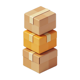 Stapelbare Pappkartons Icon - Versand & Lieferung