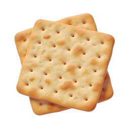 クラッカーの積み重ねアイコン - リアルな 3D 食品アイコン