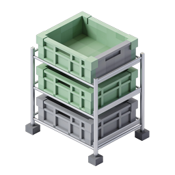 Stacked Storage Crates Isometric Icon