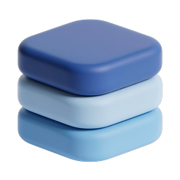 Stacked Blue Cushions 3D Icon | Comfort & Home Decor