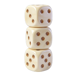 Stacked Dice Icon - 3D Gaming & Board Game Icon