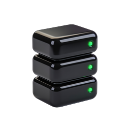 Stacked Server Icon - 3D Glossy Technology Design