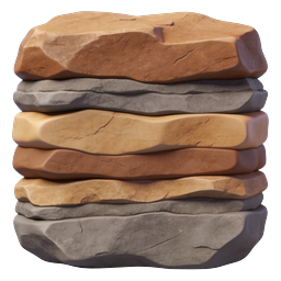 Stacked Stone Slabs Icon | Nature Rock Tile Illustration