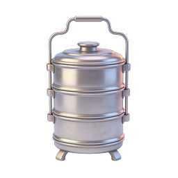 Icona tiffin box in acciaio inossidabile | Porta pranzo indiano