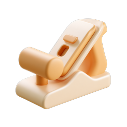 Ícone 3D de Dispenser de Carimbo - Equipamento de Escritório Estilo Argila