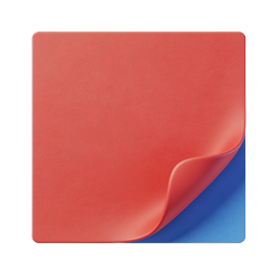 Red Stamp Sticky Note Icon with Peeling Corner