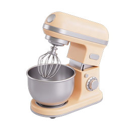 Vintage Stand Mixer Icon - 3D Kitchen Appliance