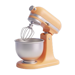 Stand Mixer Icon - 3D Kitchen Appliance Illustration