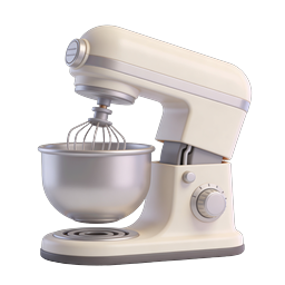 Cream Stand Mixer Kitchen Appliance Icon | Realistic 3D
