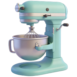 Stand Mixer Icon - 3D Kitchen Appliance Illustration