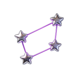 Icône de connexion d'étoiles chrome premium - Symbole de notation 3D
