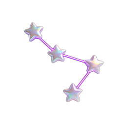 Iridescent Star Constellation 3D Icon - Celestial App Symbol