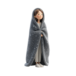 Starry Blanket Character Icon - Cozy 3D Person
