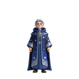 星の魔法使い3Dキャラクターアイコン - 魔法のファンタジーデザイン