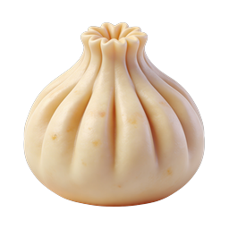 Steamed Dumpling Icon - Realistic 3D Asian Food Design