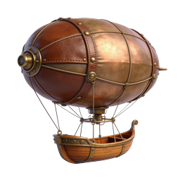 Icona Dirigibile Steampunk - Trasporto Fantasy Vittoriano