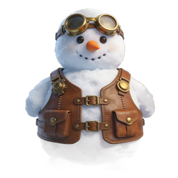 Steampunk Snowman Icon | Vintage Winter Character