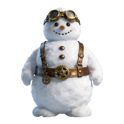 Steampunk Snowman Icon | Winter Character Design