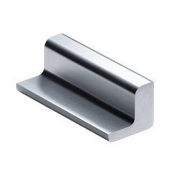 Steel Angle Bar 3D Icon | Industrial Metal Profile