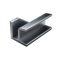 Steel Beam Icon - Realistic Metal Construction Symbol