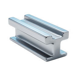 Steel I-Beam Icon - Metallic Construction Element