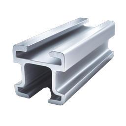 Steel Beam Profile 3D Icon | Industrial Metal Extrusion