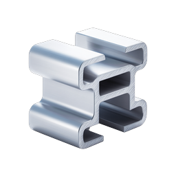 Steel Beams Icon - Realistic 3D Metal Construction