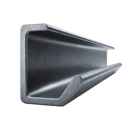Steel Channel Beam Icon - Realistic Metal C-Profile