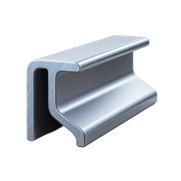 Steel Channel Beam Icon | Realistic Metal Structural Profile