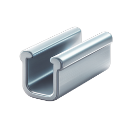 Steel Channel Beam Icon | Realistic 3D Metal Profile