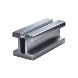 Steel I-Beam Construction Icon | Industrial 3D Render