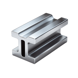 Steel I-Beam Icon - Structural Construction Material