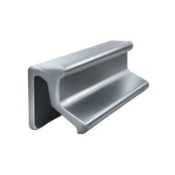 Steel I-Beam Structural Icon | Realistic 3D Metal Beam
