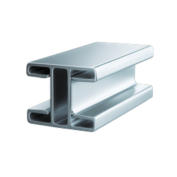 Steel I-Beam Icon - Structural Metal Construction Beam