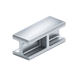 Steel I-Beam Construction Icon | Structural Metal Beam