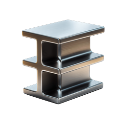 Steel I-Beam Structural Metal Icon | Construction & Engineering