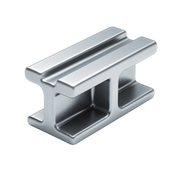 Steel I-Beam Icon - 3D Construction Material
