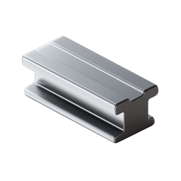 ไอคอนคานเหล็ก I-Beam | สัญลักษณ์การก่อสร้าง 3D โลหะสมจริง