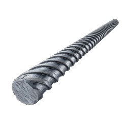 Steel Rebar Construction Icon - Realistic Metal