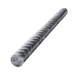 Steel Rebar Construction Icon | Realistic 3D Render